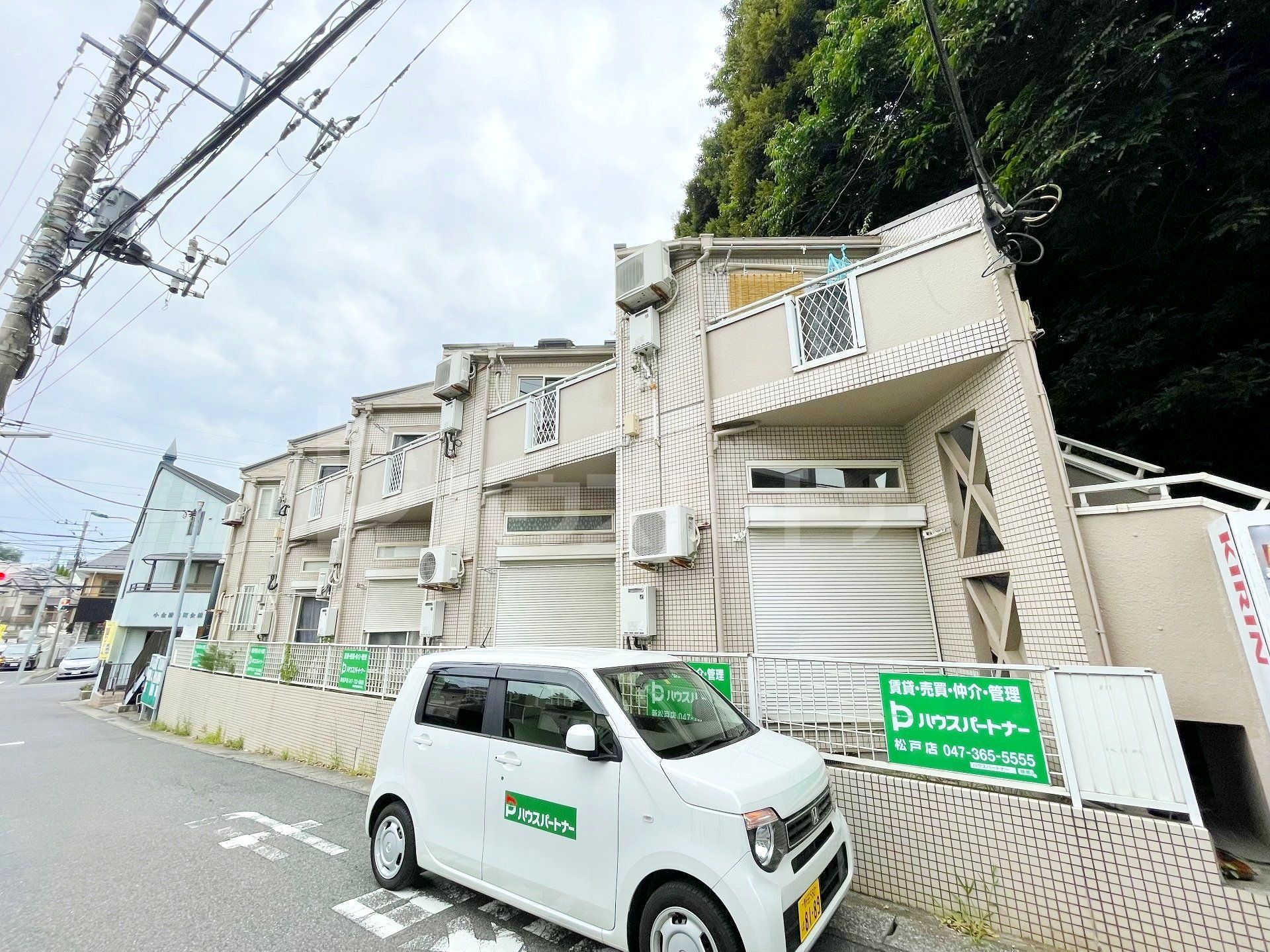 松戸市小金清志町３丁目の賃貸アパートの外観