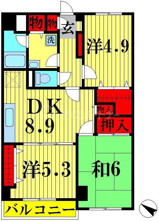 4階の間取り図
