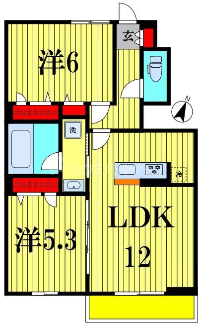 1階の間取り図