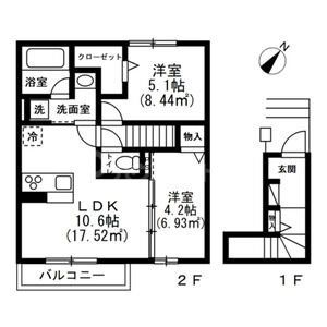 2階の間取り図