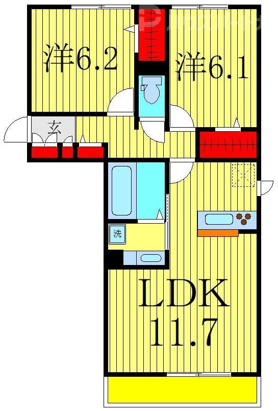 1階の間取り図