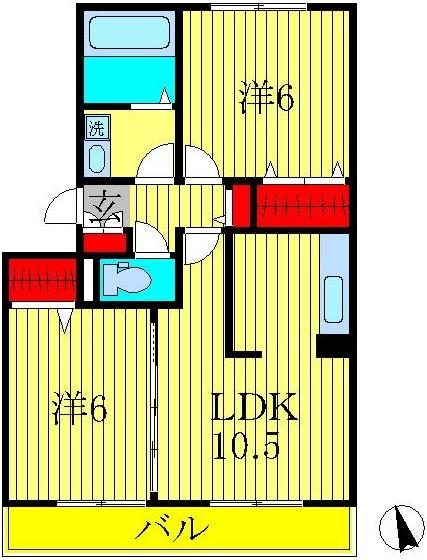 2階の間取り図
