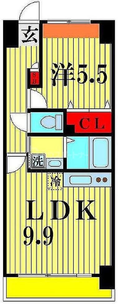 2階の間取り図