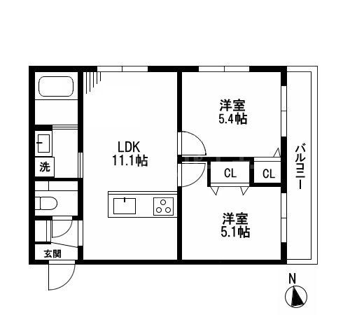 1階の間取り図