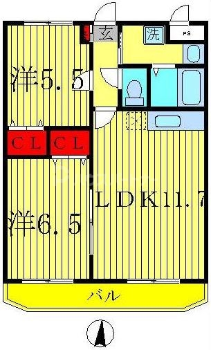 2階の間取り図