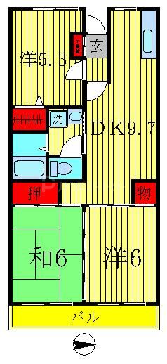 2階の間取り図