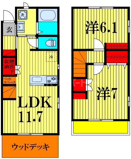 2階の間取り図