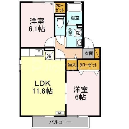 2階の間取り図