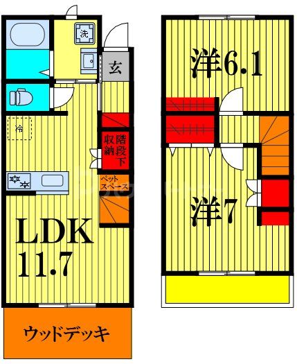 2階の間取り図