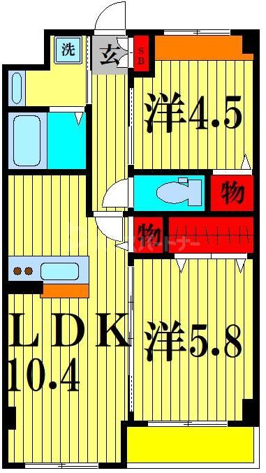 2階の間取り図