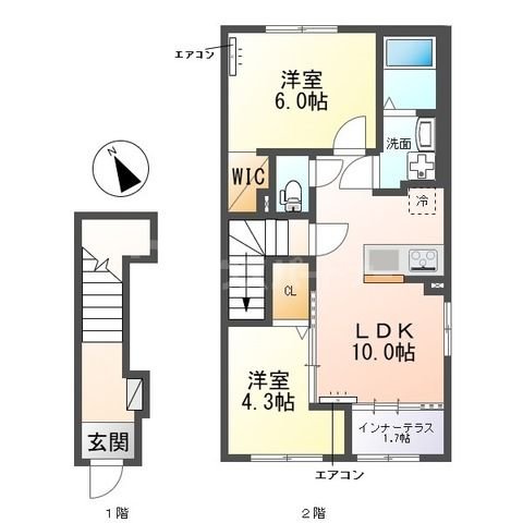 2階の間取り図