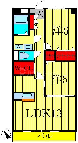 2階の間取り図