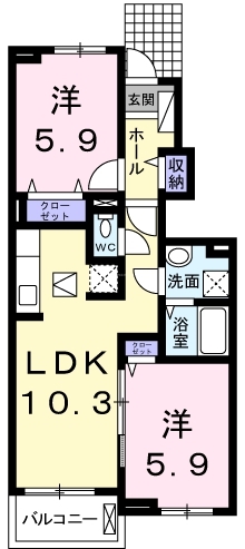 1階の間取り図