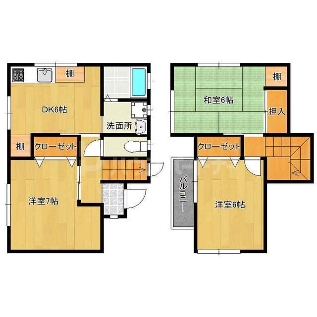 -階の間取り図