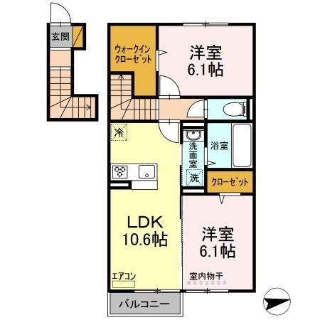 2階の間取り図