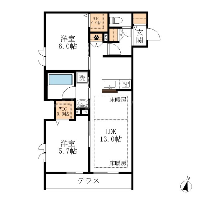 1階の間取り図
