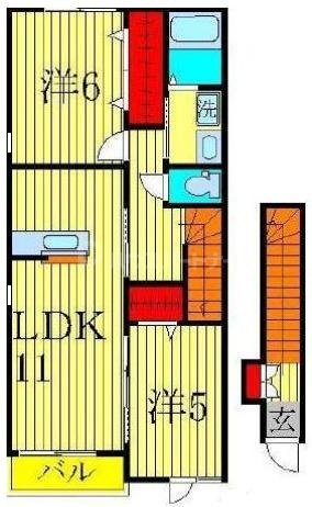 2階の間取り図