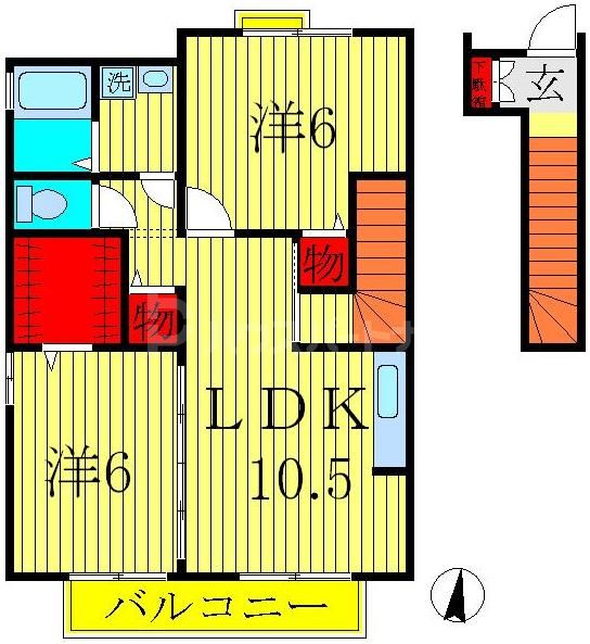 2階の間取り図