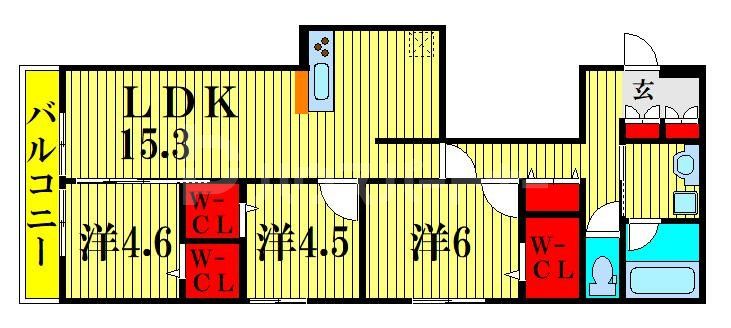 1階の間取り図