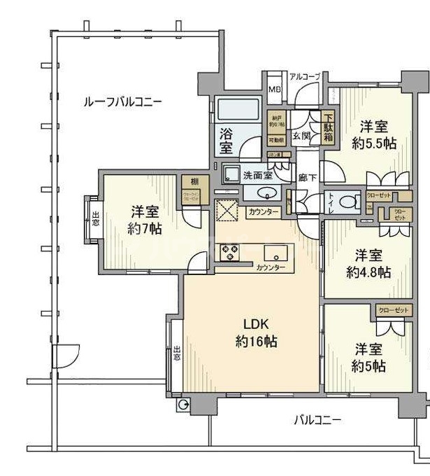 8階の間取り図