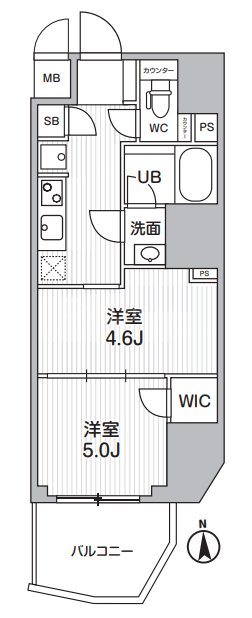 2階の間取り図