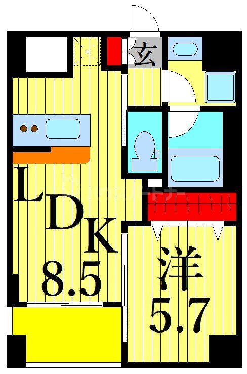 8階の間取り図