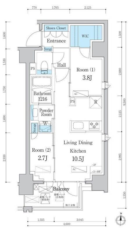 7階の間取り図