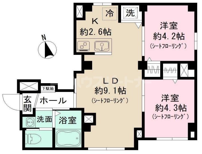 1階の間取り図