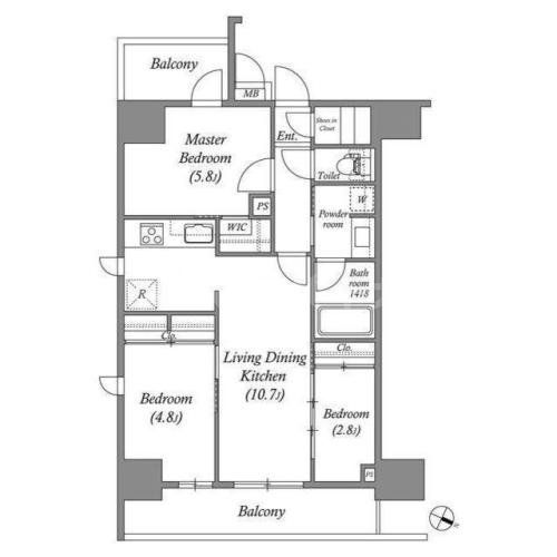 14階の間取り図