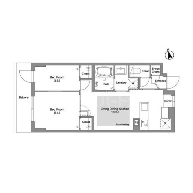 5階の間取り図