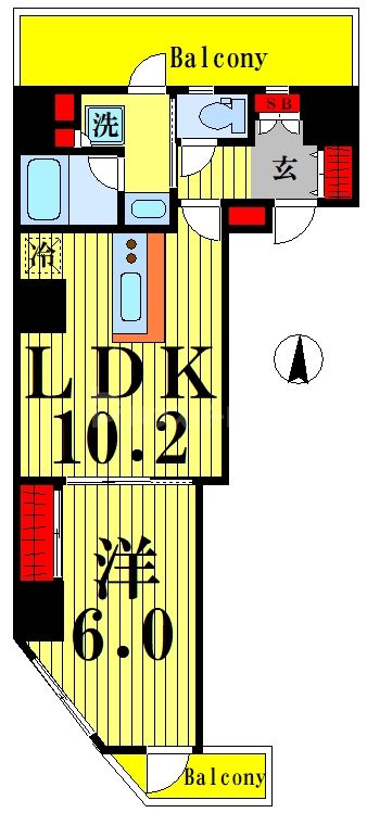 6階の間取り図