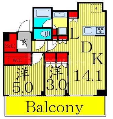 2階の間取り図