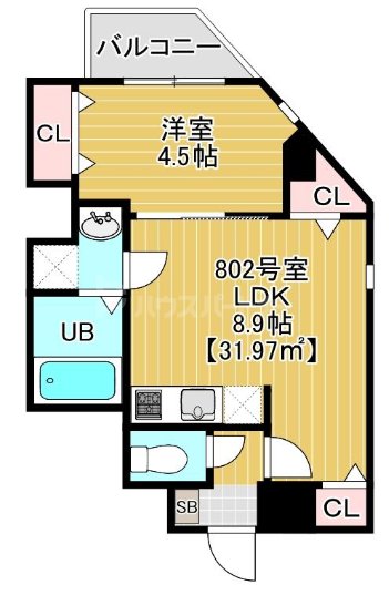 8階の間取り図
