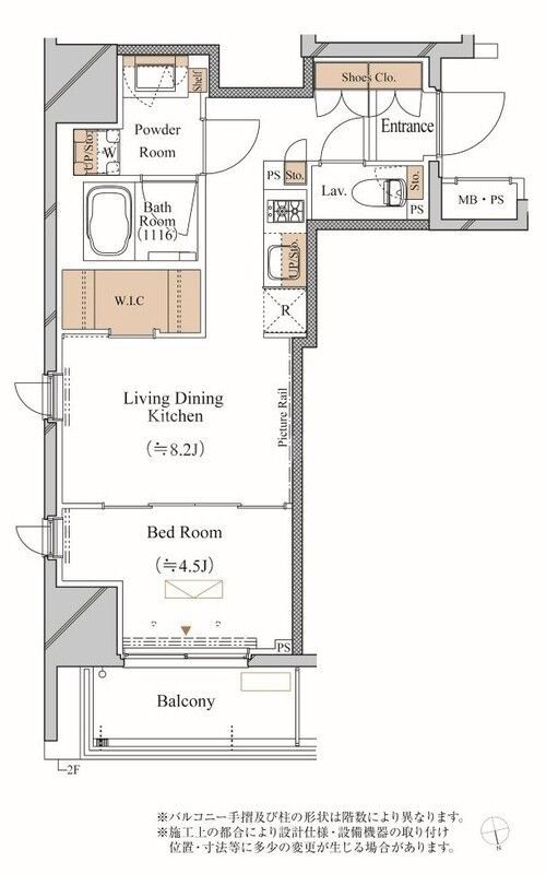 8階の間取り図