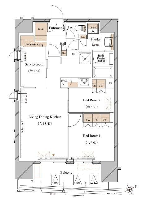 14階の間取り図