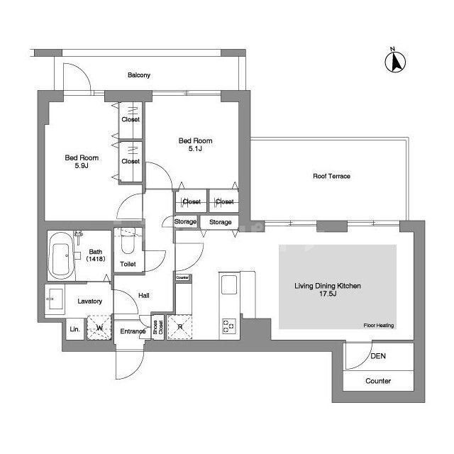 5階の間取り図