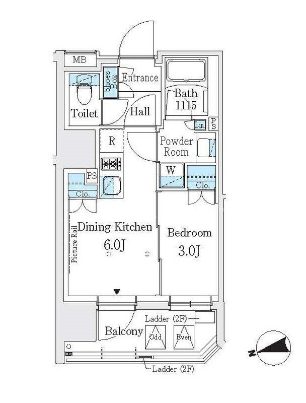 8階の間取り図