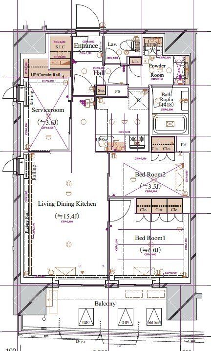 15階の間取り図