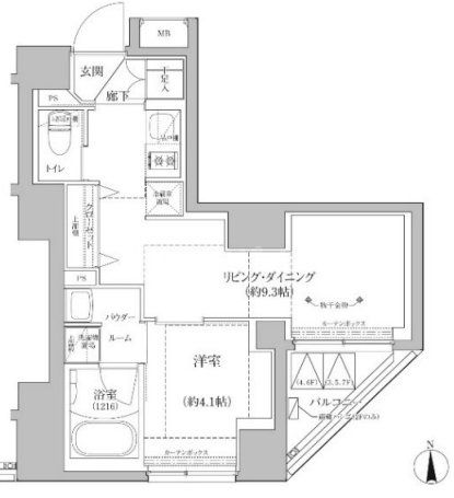 4階の間取り図