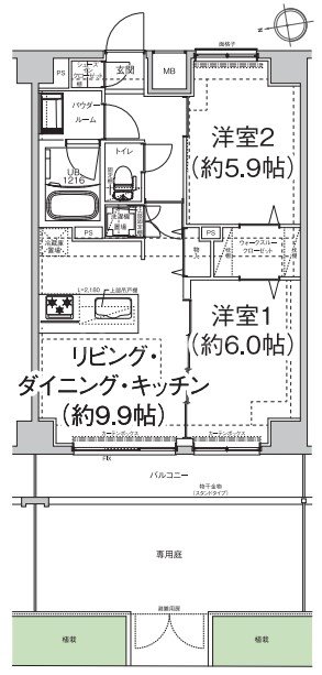 1階の間取り図