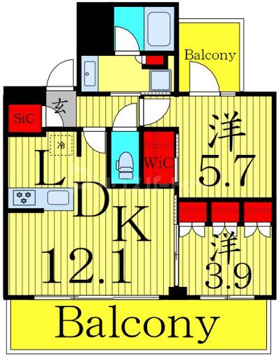 4階の間取り図