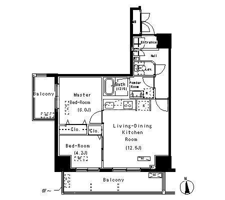 6階の間取り図