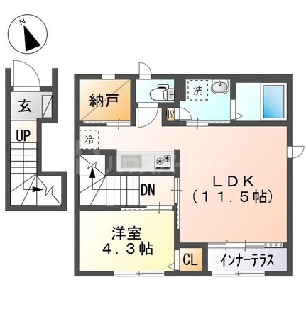 2階の間取り図