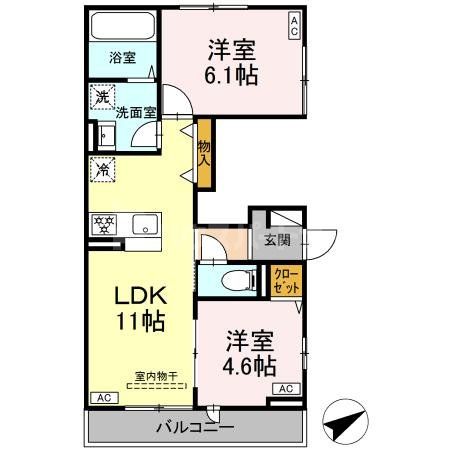 2階の間取り図