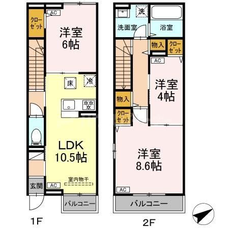 2階の間取り図