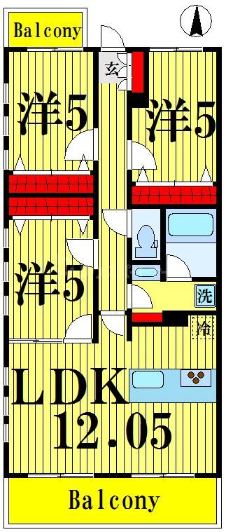 4階の間取り図