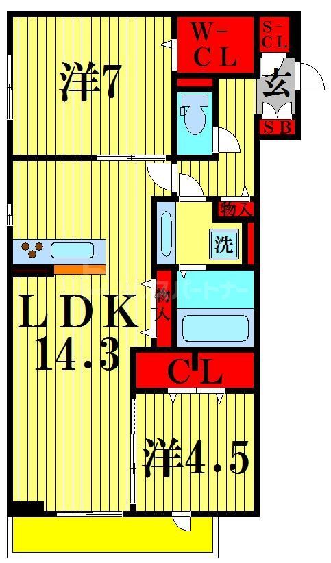 2階の間取り図