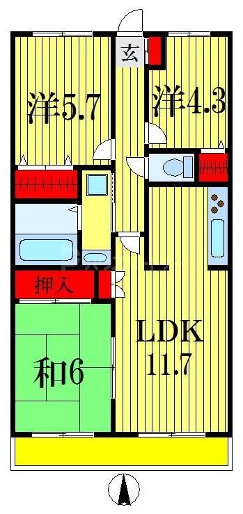 1階の間取り図