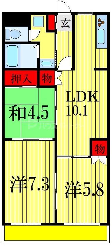 2階の間取り図