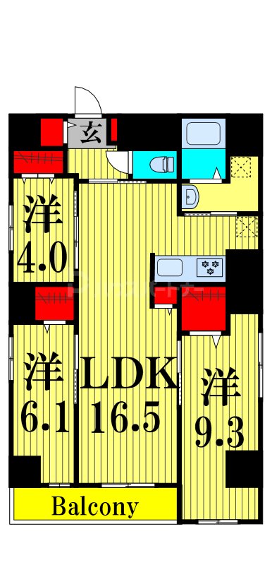 8階の間取り図